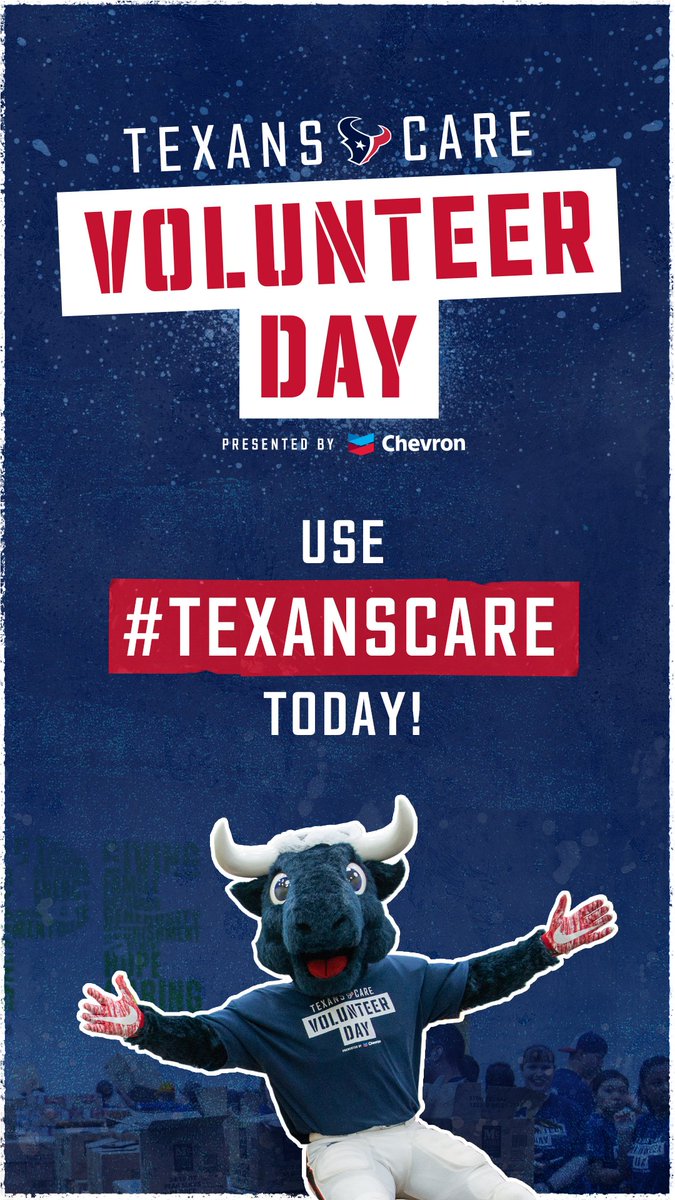 957thespot's tweet photo. “It’s #TexansCare Volunteer Day! What are you doing for Houston today?” https://t.co/e8YuC63C3V