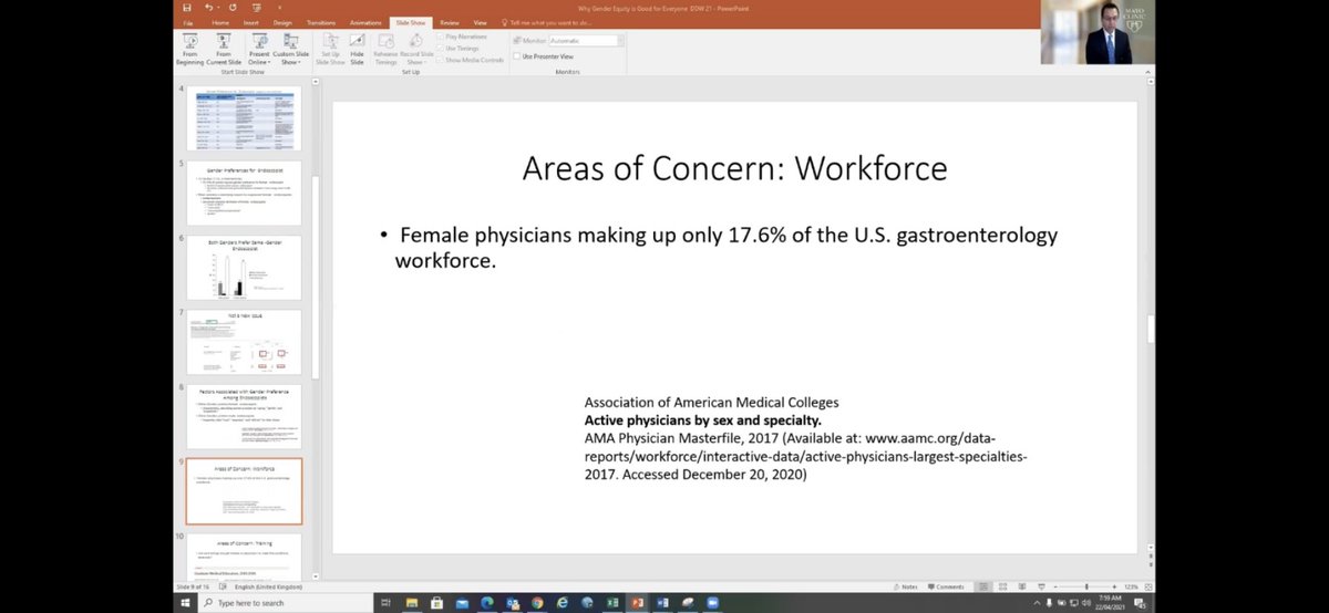 CNewberryMD's tweet photo. I’ve heard these stats before, but still very eye opening 
🙍🏽‍♀️ Gender preferences for endoscopists exist among pts, esp women 
🙍🏻‍♀️ #CRC screening completion rates are improved when gender specified endoscopist available 
🙍🏿‍♀️ Currently, 17.6% of the #GI workforce is female 
#DDW2021 https://t.co/TYPtqUl2ro
