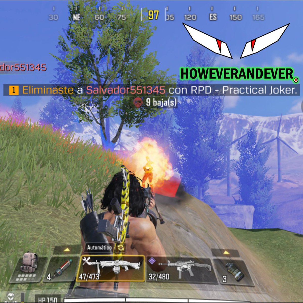 Howeverandever's tweet photo. GANANDO SOLO EN UN BATTLE ROYALE CALL OF DUTY MOBILE!!!! ESTA BIEN CHIVO VOS!!!!
#rambo #callofdutyskin #callofdutymobile #gamers #youtuber #howeverandever #influencer #callofduty #videogames #online #followme #socialmedia #world #people #internet #likeforlikes https://t.co/uBL2lnZB93