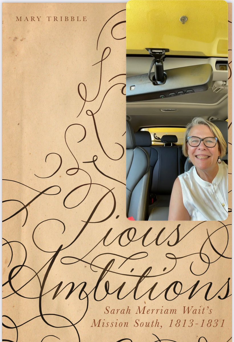 marytribble's tweet photo. This is me in my car grinning ear to ear because the cover of my book is ready and gorgeous! (Portion shown behind me) It’s getting real, folks! #piousambitions #sallywait @utennpress https://t.co/7lrDeaciKC