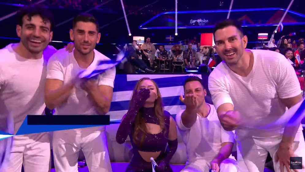 wiwibloggs's tweet photo. Greece trying to look surprised about those points from Cyprus 🤣❤️🇬🇷 🇨🇾 

#eurovision https://t.co/ZnK0OuId28