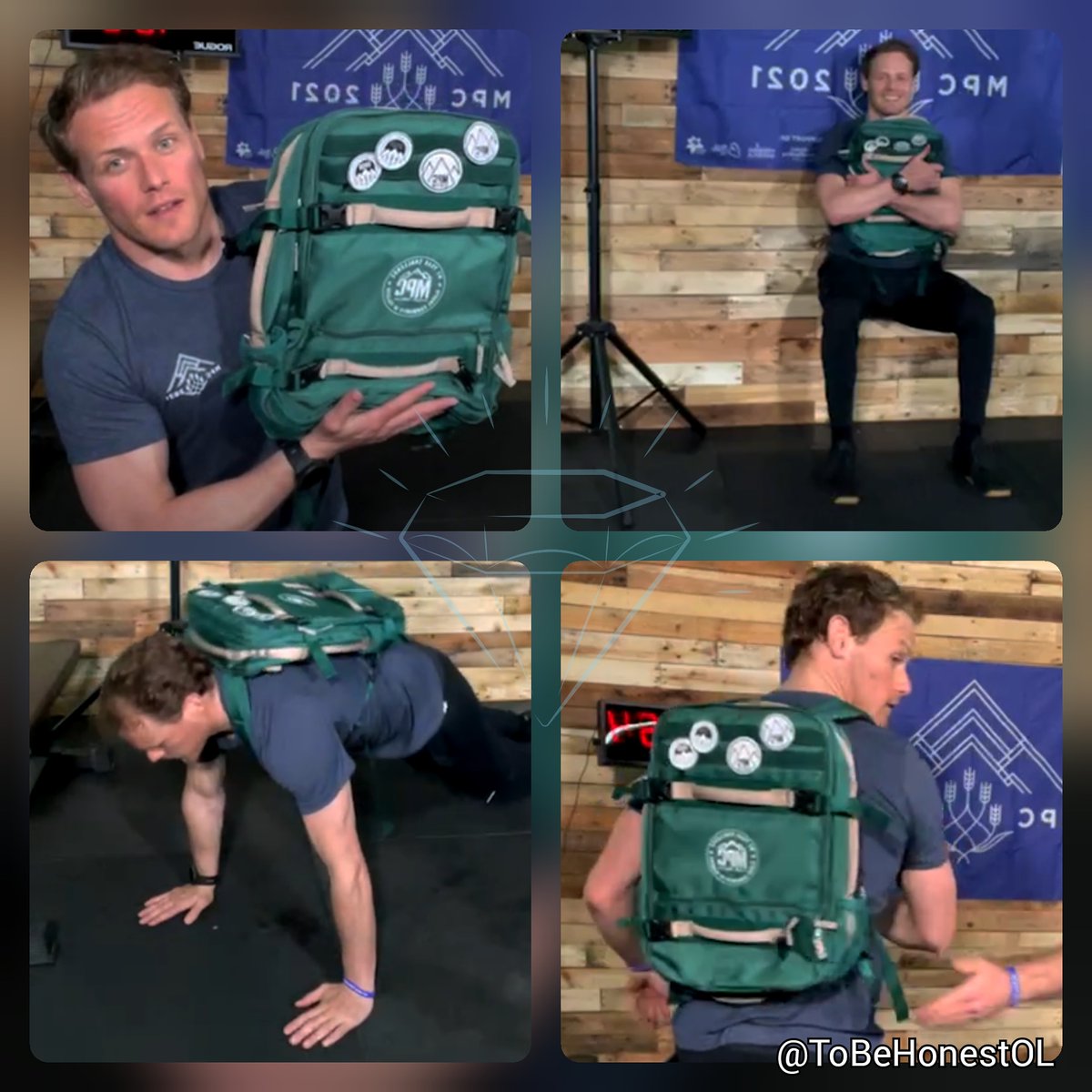 To be honest, the backpack stole the show 🎒💚
@MyPeakChallenge 
@SamHeughan 

#MPC2021 
#MPCVirtualGala 
#mpcgala 
#Peakers 
#SamHeughanFans