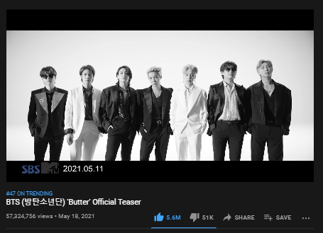 876_BTS's tweet photo. 🧈 • Youtube has thawed!
#ButterMVTeaser is STILL trending in Jamaica on Youtube - refusing to leave the chart going up one space to sit at #47!
It's going for its fourth day in Jamaica! https://t.co/Rtkqz5XYOT