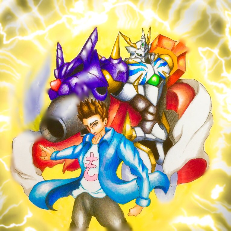 さわd イラスト デジモン垢 4月の四作 立体感を意識し始めました