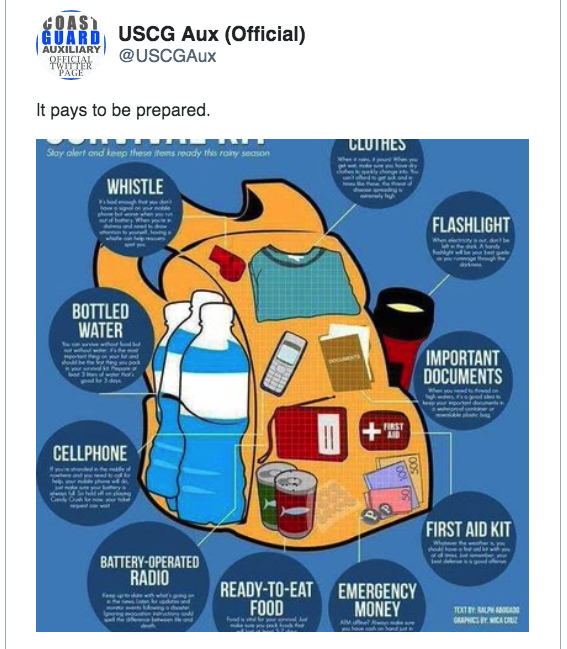 USCGAux12_7's tweet photo. It's here!  Welcome to National Safe Boating Week.  Please prepare.  The message is "please boat safely".  Wear a life jacket.  Educate yourself.  Wear your engine cut off switch link.  Don't drink alcohol.  Get a vessel safety check from the Auxiliary- https://t.co/ERwfkaNaek. https://t.co/YeR9PcCau0