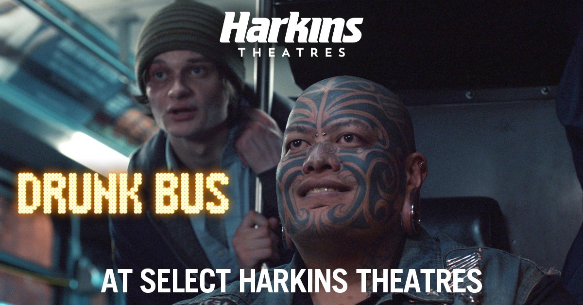 HarkinsTheatres's tweet photo. He needed a do-over! See what happens when a bus driver stuck in a rut meets a security guard named Pineapple and breaks out of the boredom of his life. Get your tickets to see Drunk Bus at select Harkins Theatres now! #CinemaSafe #MaskUpMoviegoers
https://t.co/sxibl5gyKc https://t.co/eIyue0KYU9