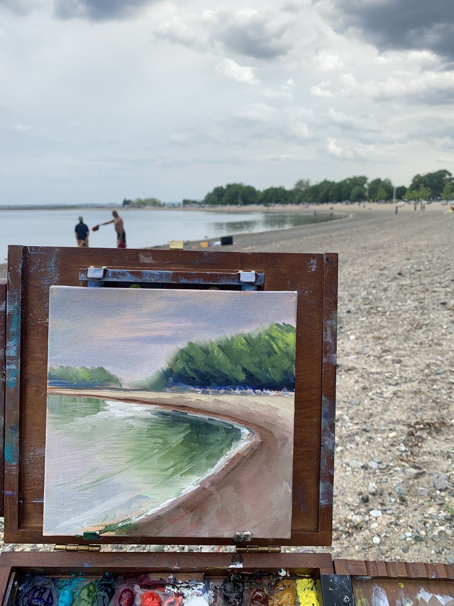 Plein air 13 in South Boston ....pretty sure it’s about to rain , not sure if nature will claim this one...anyways enjoy please ☺️