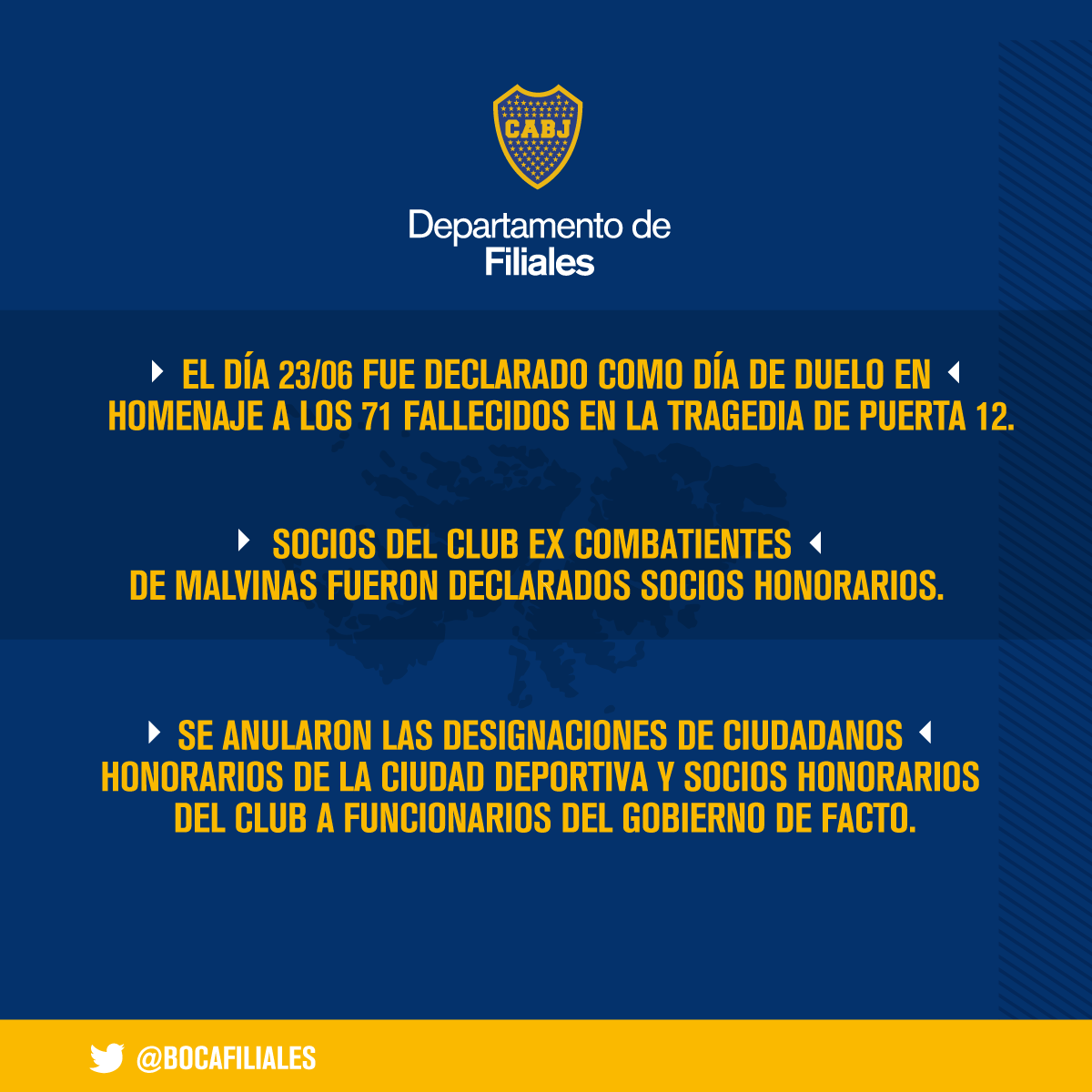 Hoy nuestros representantes votaron en la Honorable Asamblea de Socios y Socias del club.

Gracias por representar nuestra identidad y valores xeneizes.

 💙💛💙

#BocaFiliales