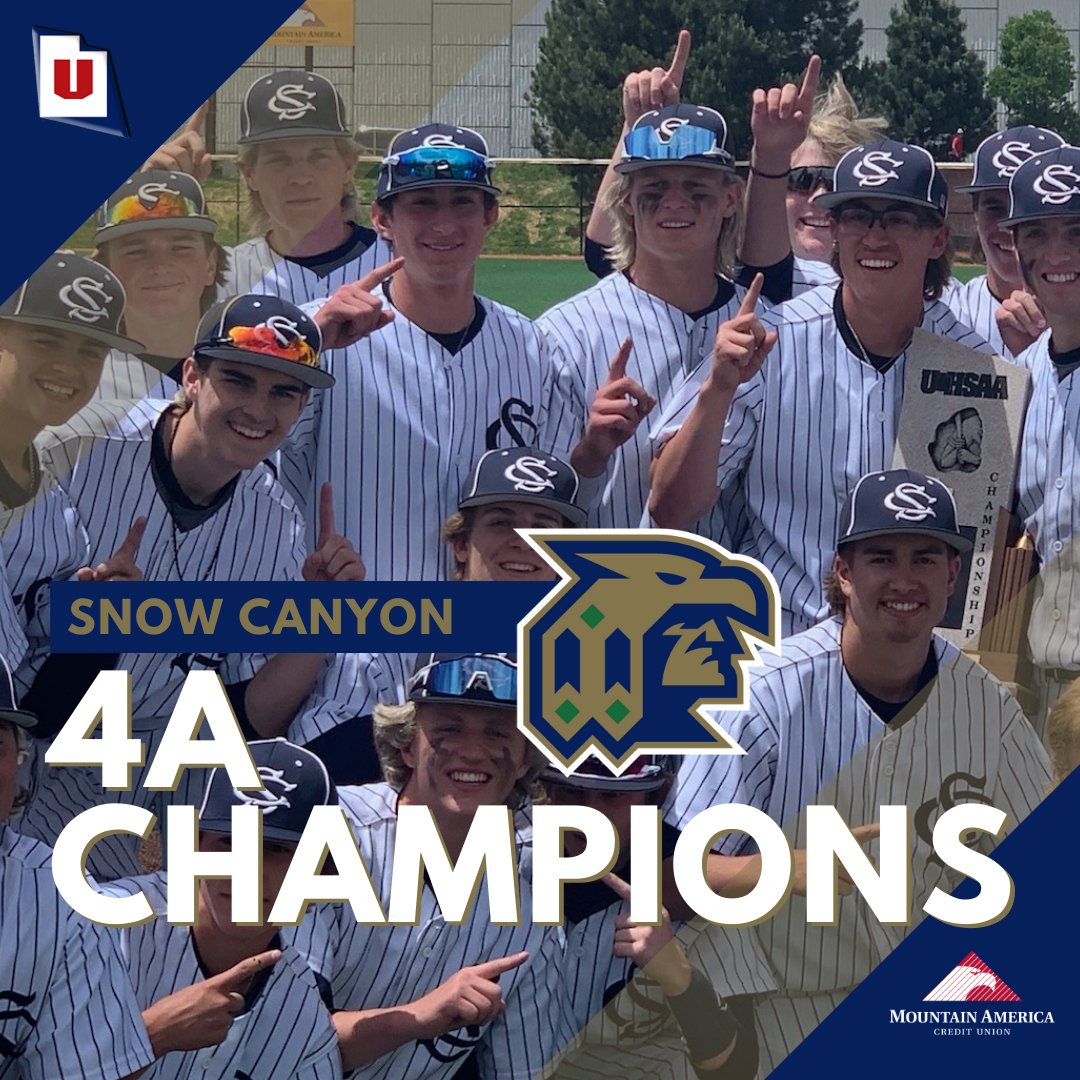 Congrats to <a href="/SCwarriorsports/">Snow Canyon Sports</a> on winning the <a href="/MountainAmerica/">Mountain America CU</a> 4A baseball title! #MyReasonWhy