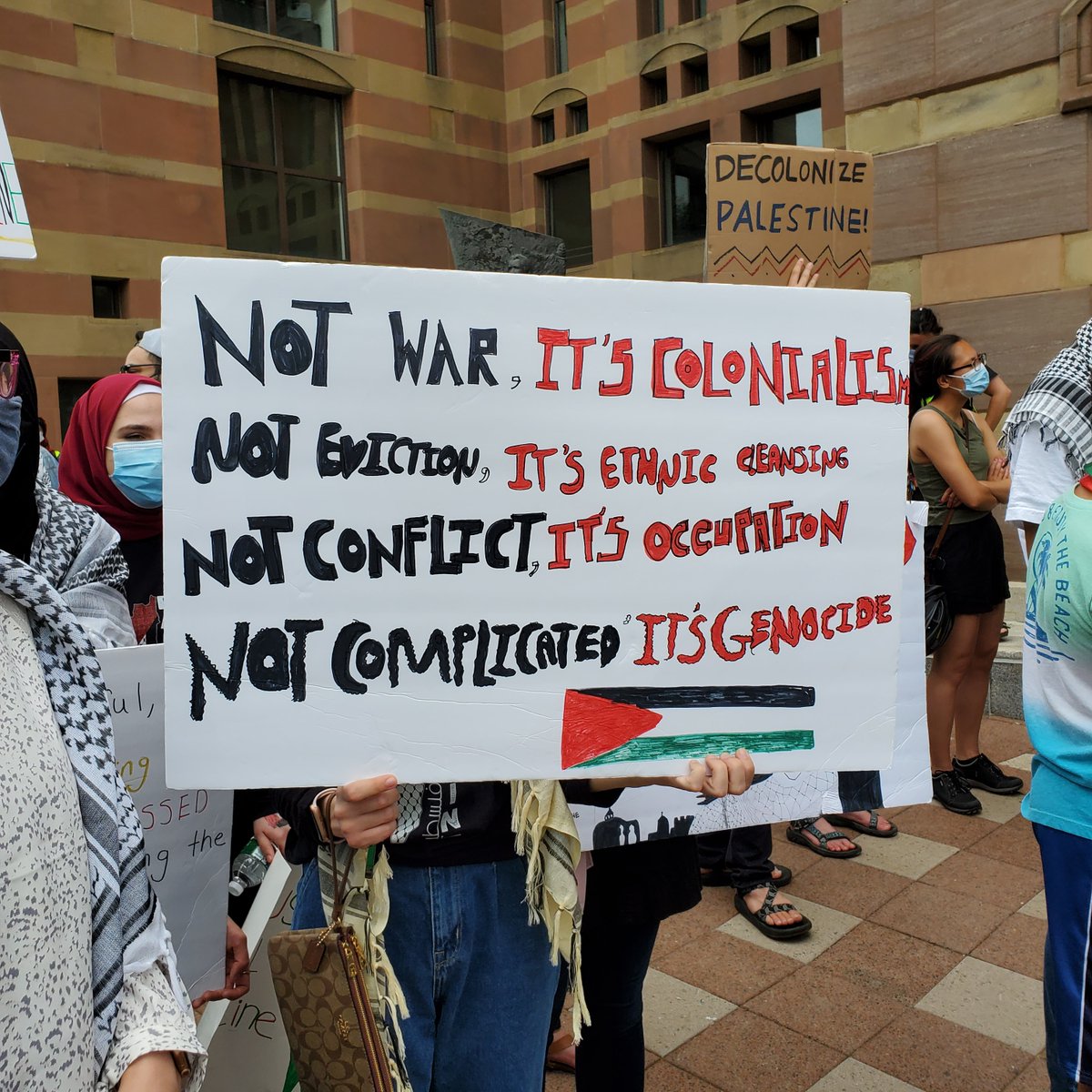 jvpnewhaven's tweet photo. New Haven! It was AMAZING to see a huge coalition of allies in the streets in support of #Palestine &amp; #Colombia!  We love you, we're in this together, &amp; we're just getting started: https://t.co/P0EAfHRk8J