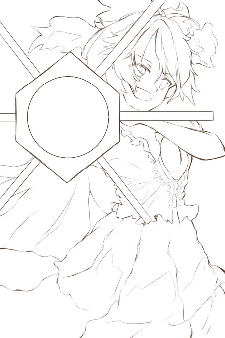 めちゃかっこよく描けた
色塗り頑張るます 