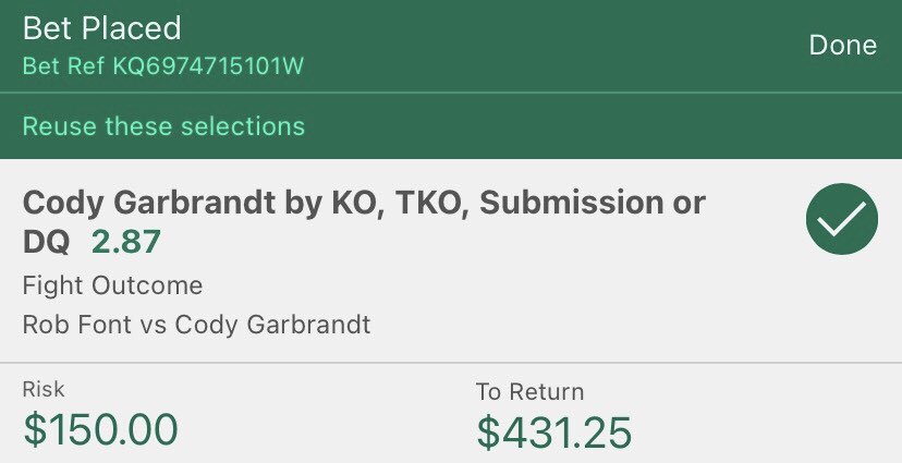 UFC Bets tweet media