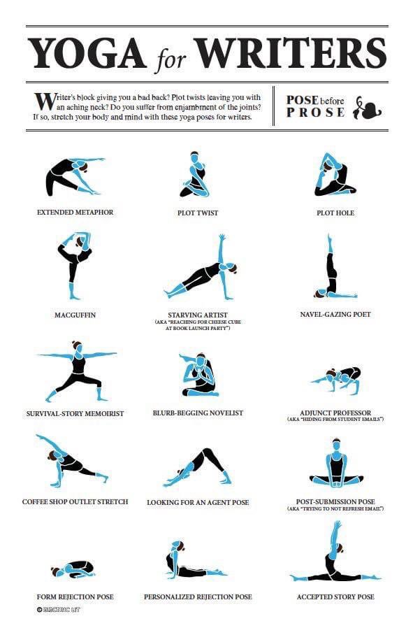 Yoga for writers! #yoga #writers