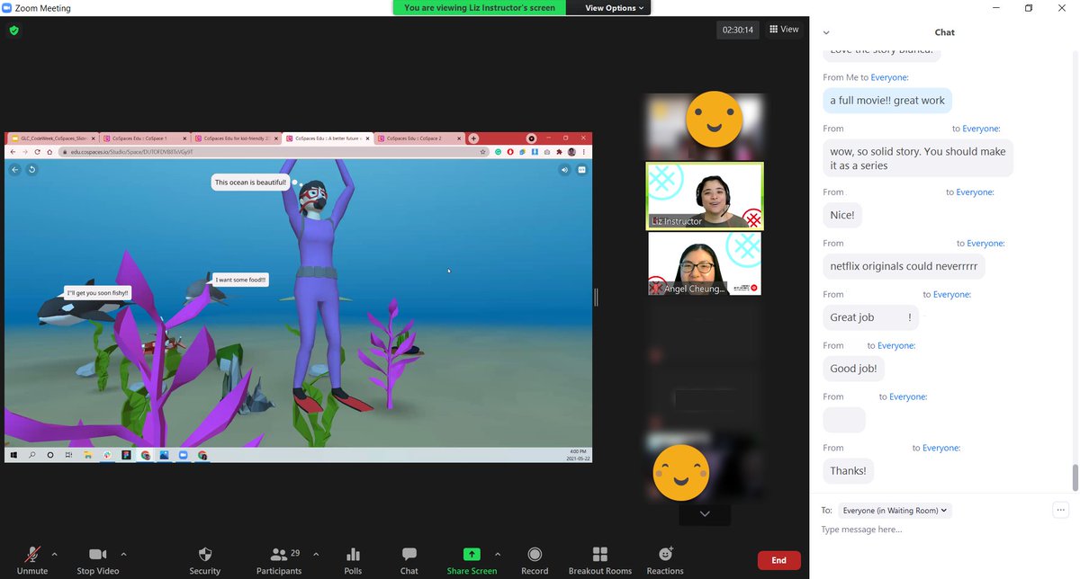 acheung105's tweet photo. today, we hosted an amazing experience for #glcCodeWeek - the girls were learning to create &amp; code in @CoSpaces_Edu! loved everyone's creativity and storytelling. "netflix originals could never" 😆 big thanks to @LizIsWriting for instructing 🎉👩‍💻 @learningcode @learningcodeyvr https://t.co/SGVMcaPEXQ