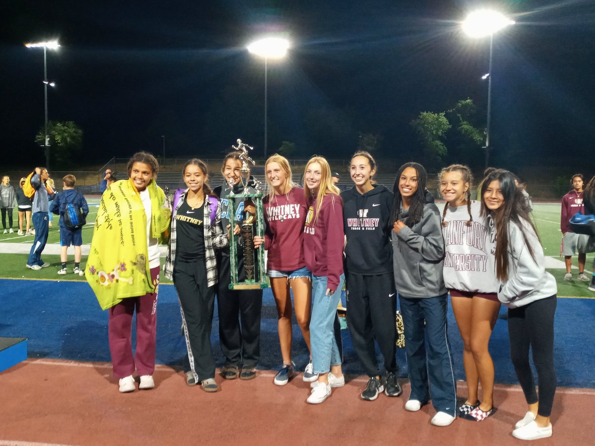 CoachButler25's tweet photo. Yesterday Day 2 of the Sierra Foothill League Finals n @whitney__TF is the outright Girls Varsity Champs & the Boys Varsity Co-Champs w/ Rocklin! We dominated all yr n got 2 big trophies! @SacBee_JoeD @cameronsalerno1 @NMPecoraro @WCTV19 #WhitneyTrack #SFLChampions #WHSUnleashed https://t.co/kl91AUuuqU