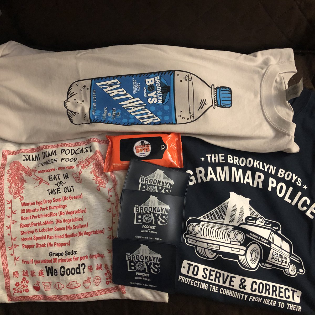 Kicklow's tweet photo. I’m definitely picking up the women in the newest @TheBrooklynBoys merch!  All thanks to @DavidBrody and @SkeeryJones!  WE GOOD!!!! #brooklynboys #podcast #funny #comedy #sliceforlife #iheartradio #fartwater #wegood #grammarpolice #serveandcorrect #noveggies #imgettinglaid https://t.co/XSOa9kxUqZ