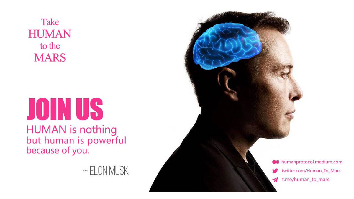 Join us in our journey of taking HUMANS to the MARS 🚀

🌟 Token: $HUMAN
🌟 Twitter: <a href="/Human_To_Mars/">Human Protocol</a>
🌟 Telegram: t.me/human_to_mars
🌟 Medium: humanprotocol.medium.com

<a href="/elonmusk/">Elon Musk</a> 
#HumanToMars #ElonMusk #CryptoNews #Blockchain #Cryptocurrency #CryptoTwitter