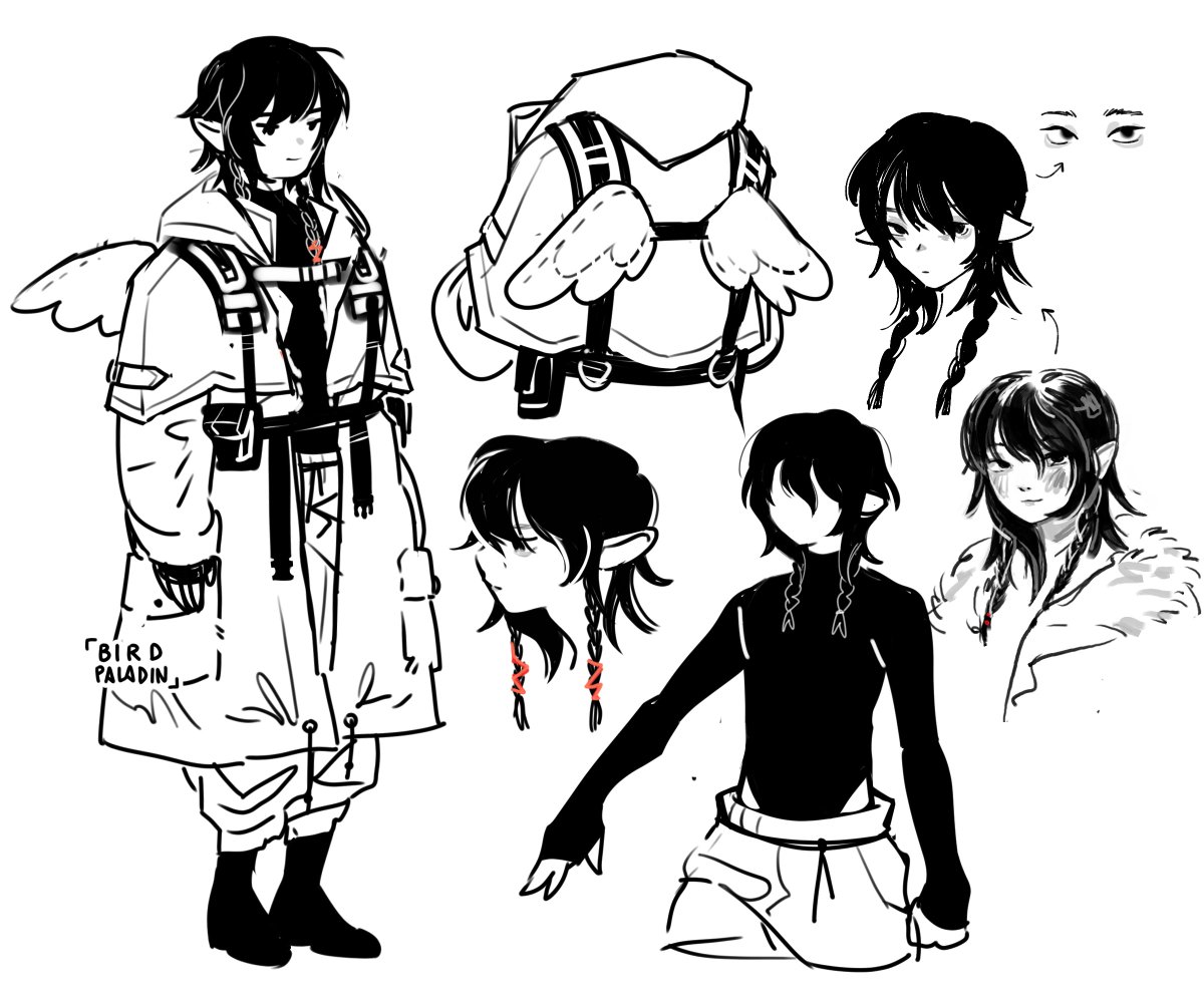 been busy with school but ive been trying to design a dnd character fr a post-apocalyptic setting!! his name is affection 