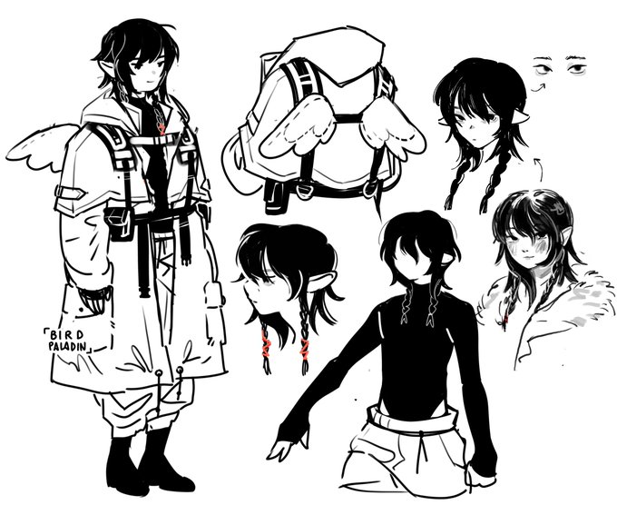 been busy with school but ive been trying to design a dnd character fr a post-apocalyptic setting!! his name is affection 