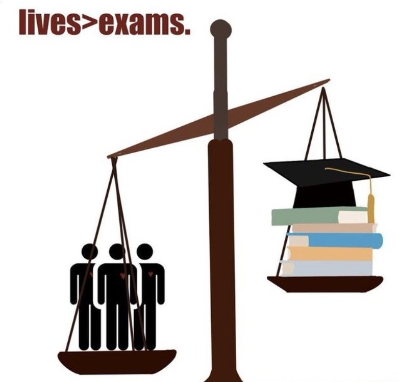 Amanbhullan's tweet photo. #cancelboardexams
#CancelExamsSaveStudents 
Lives of students matters more than exams. https://t.co/Bu5CECxo24