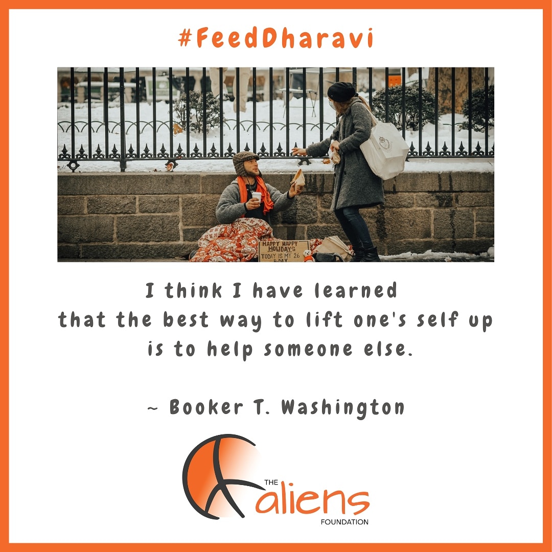 FeedDharavi's tweet photo. I think I have learned that the best way to lift one's self up is to help someone else.

~ Booker T. Washington

https://t.co/mMvdE4O60o

#TheAliensAngels #AliensAngels #TheAliensFoundation #FeedDharavi #Dharavi #Mumbai #India #Food #Hunger #kindness #wordsmatter #wordstoliveby https://t.co/SRKYJlloNX