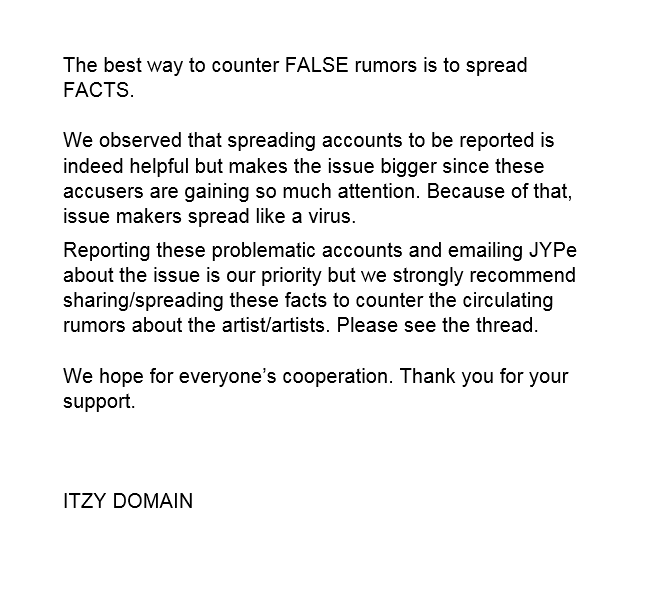 ITZYDomain's tweet photo. [Clarification Thread]

We sincerely ask your cooperation in spreading this thread to help our girls clarify things.

May these images give you peace of mind.

Use this template to email the agency along with screenshots of accounts to be reported:
https://t.co/6W0thPGTCU https://t.co/l874I3G5mV