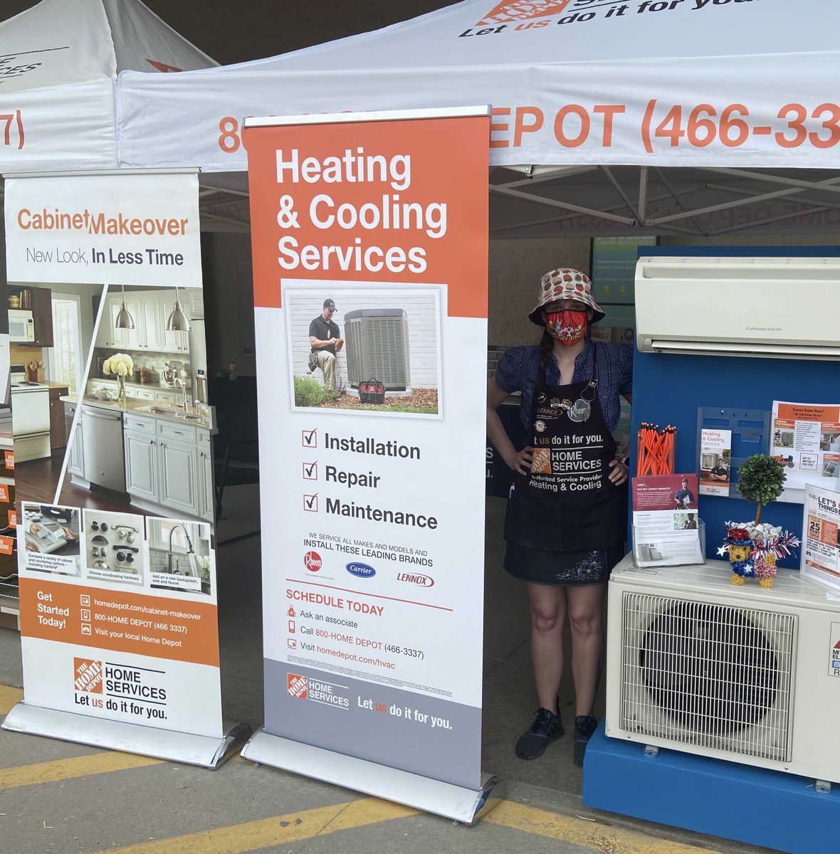 ClimateZone1's tweet photo. Mini Home Show at the Home Depot Keene Store‼️
If you missed it today, stop by tomorrow. 
How’s your Cooling System?  Do you have one? Do you need one? You have questions, we can help you‼️
⁦@HomeDepot⁩ ⁦@THD_3488⁩ ⁦ https://t.co/KydW5Qcgnu