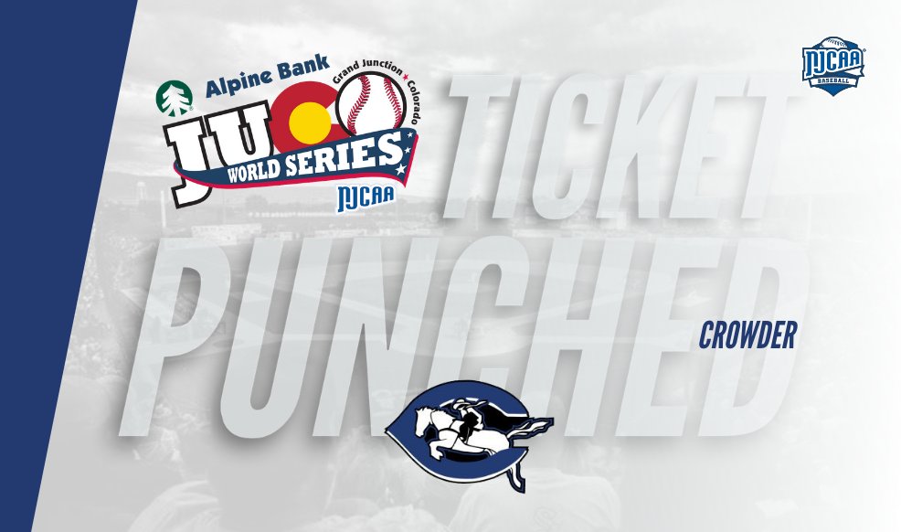 Ticket Punched 🎟️👊

Crowder advances to the 2021 #NJCAABaseball DI World Series in Grand Junction, CO after claiming the South Central District title.

njcaa.org/sports/bsb/202…