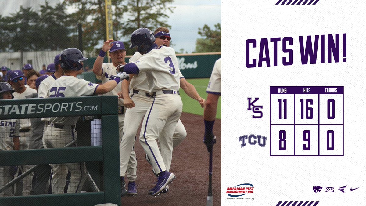 CATS WIN! CATS WIN! CEBALLOS WITH A WALK-OFF 3-RUN HR AND THE CATS SCORE 7 IN THE 9TH TO STUN #5 TCU! #KSTATEBSB