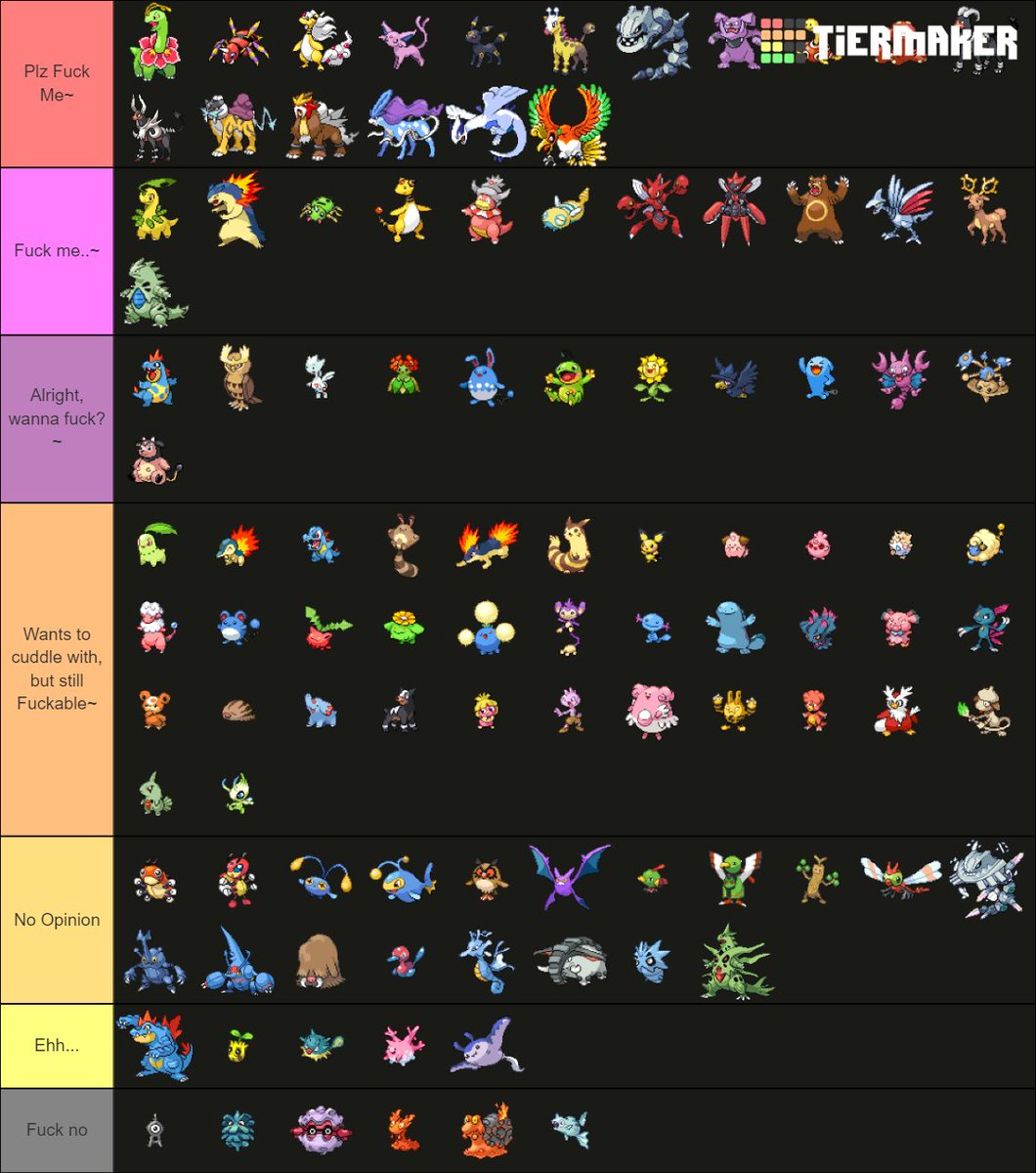 PokemonFuckToy's tweet photo. Pokémon I'd let fuck me part 1: Gen 1-4 https://t.co/pLnh1cp0xm
