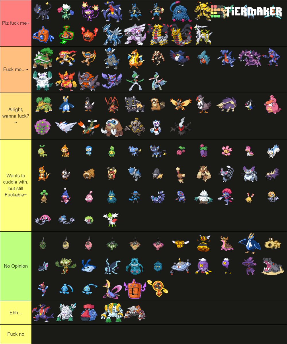 PokemonFuckToy's tweet photo. Pokémon I'd let fuck me part 1: Gen 1-4 https://t.co/pLnh1cp0xm