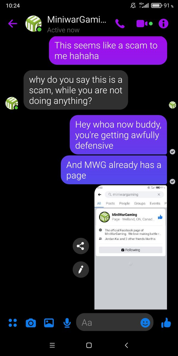 T8Mars's tweet photo. @miniwargaming I think someone on FB is scamming people as you guys. https://t.co/kp6IuOrEDq