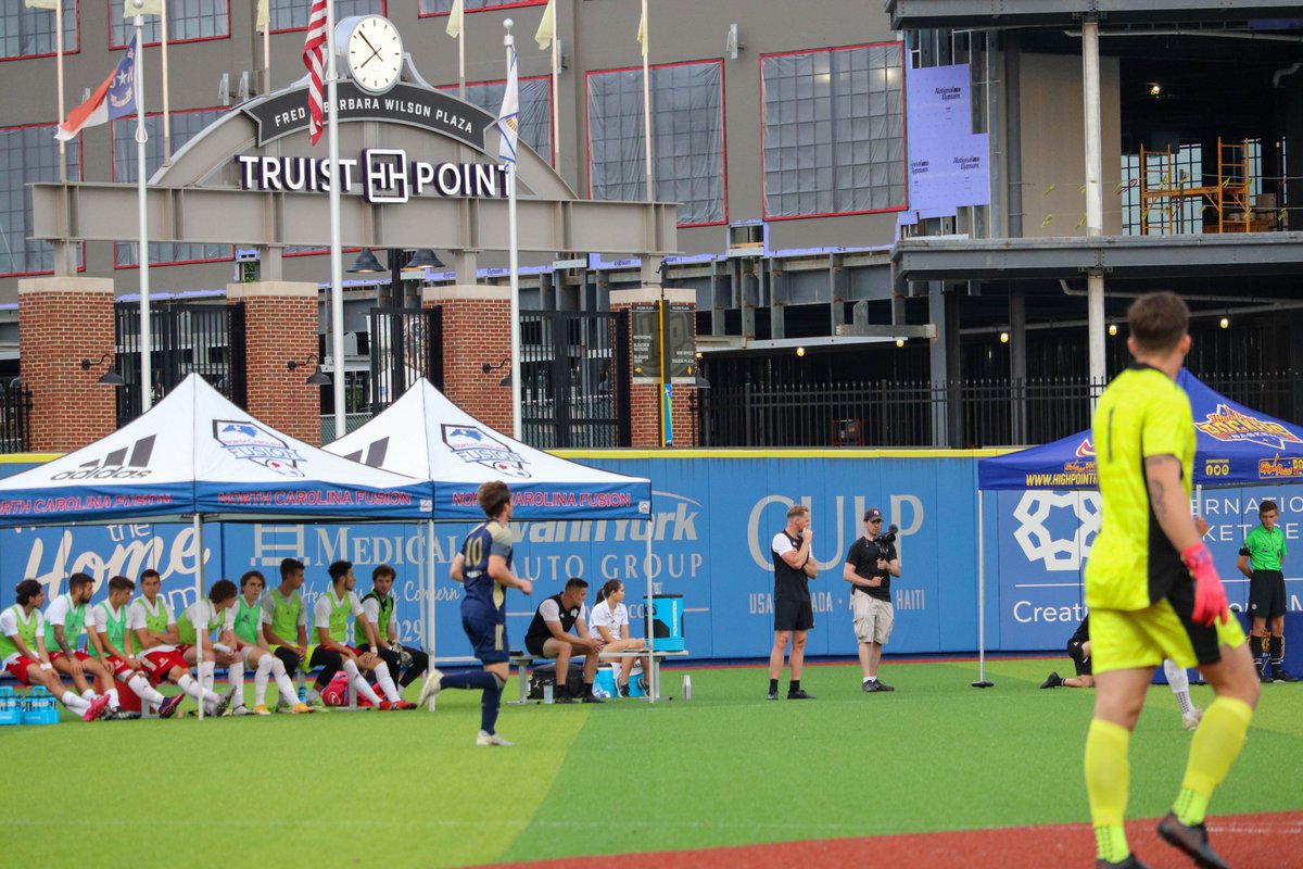 RockersBaseball's tweet photo. Almost the end of the first half and @NCFusionU23 is up 2-0! A great night of soccer at Truist Point!
#ForwardHighPoint https://t.co/NZhAKlWkWH