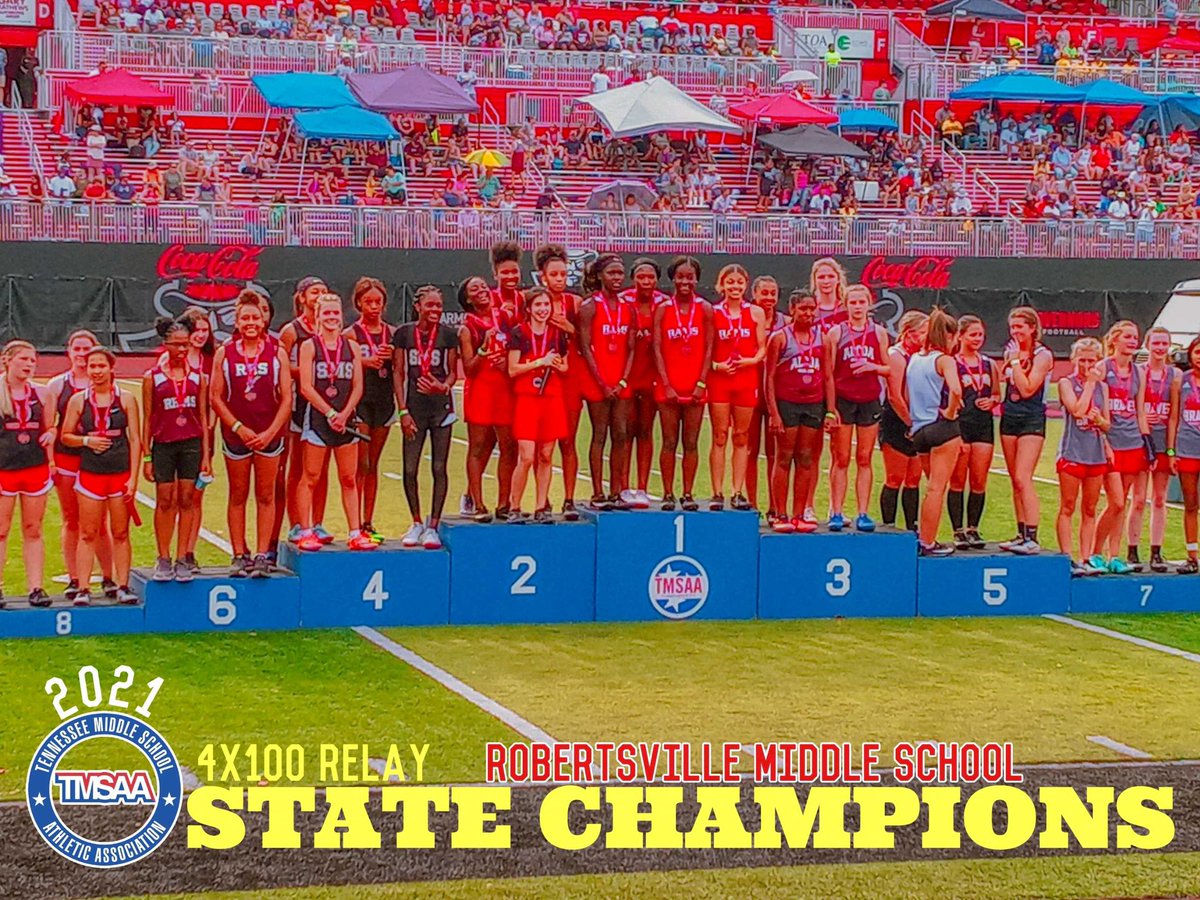 Congratulations to the the TMSAA state champion 4X100 relay team the RMS Lady Rams!! #ClimbtheMountain