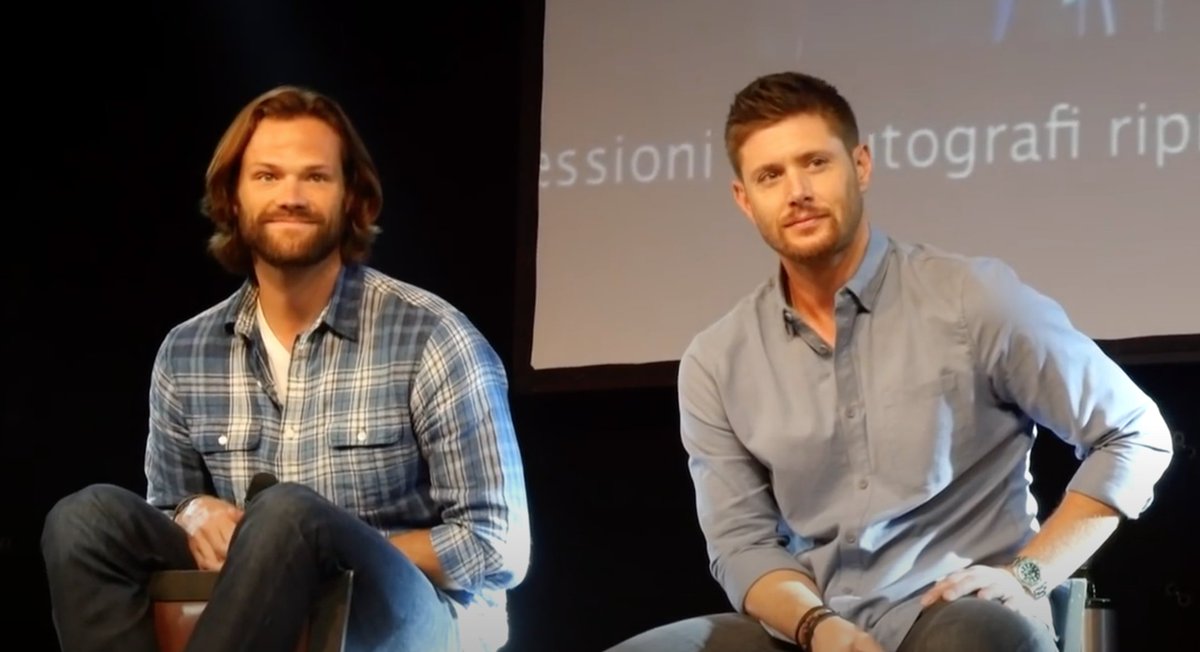 spndeangirl's tweet photo. Fan: We'll be with you until the very end.
Yes, we will! :D
#JibCon2016 #SPNConPanelSaturday #SPNFamily https://t.co/Y5btYsowyH