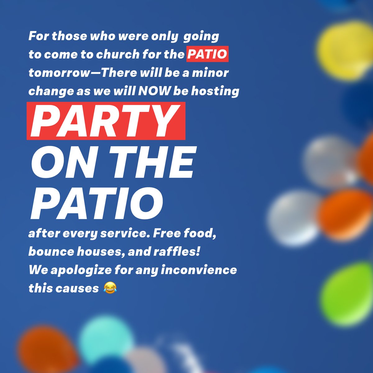 ccofnow's tweet photo. Yes we make mistakes too! The Social Media team will be looking for volunteers tomorrow! Come talk to us during the party after service. Get ready to hang out and have some fun! https://t.co/fZFamoyhT8
