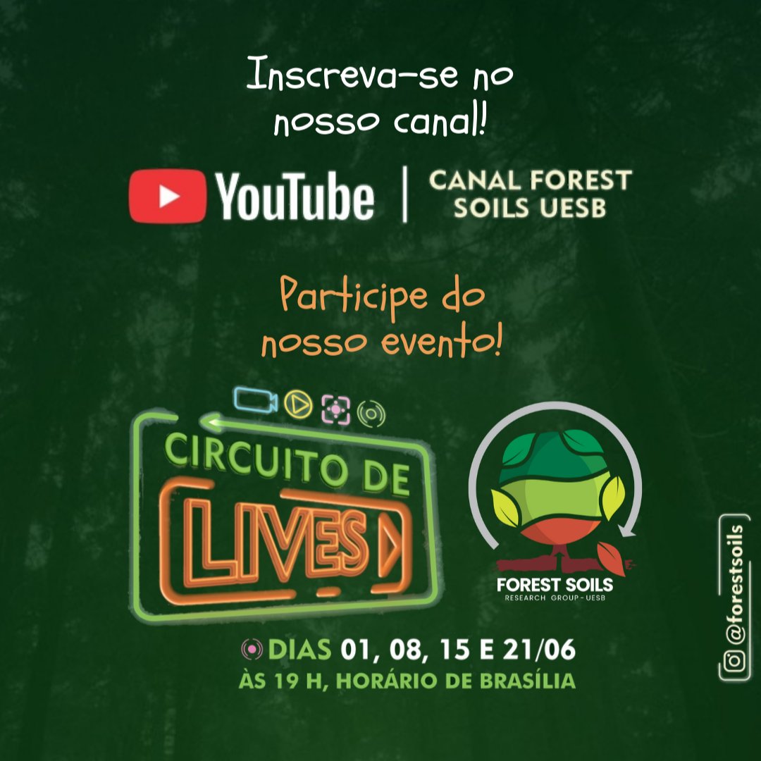 ForestSoils's tweet photo. Já anotaram na agenda?✒️ 🗓️ https://t.co/wzZYlPFrnH