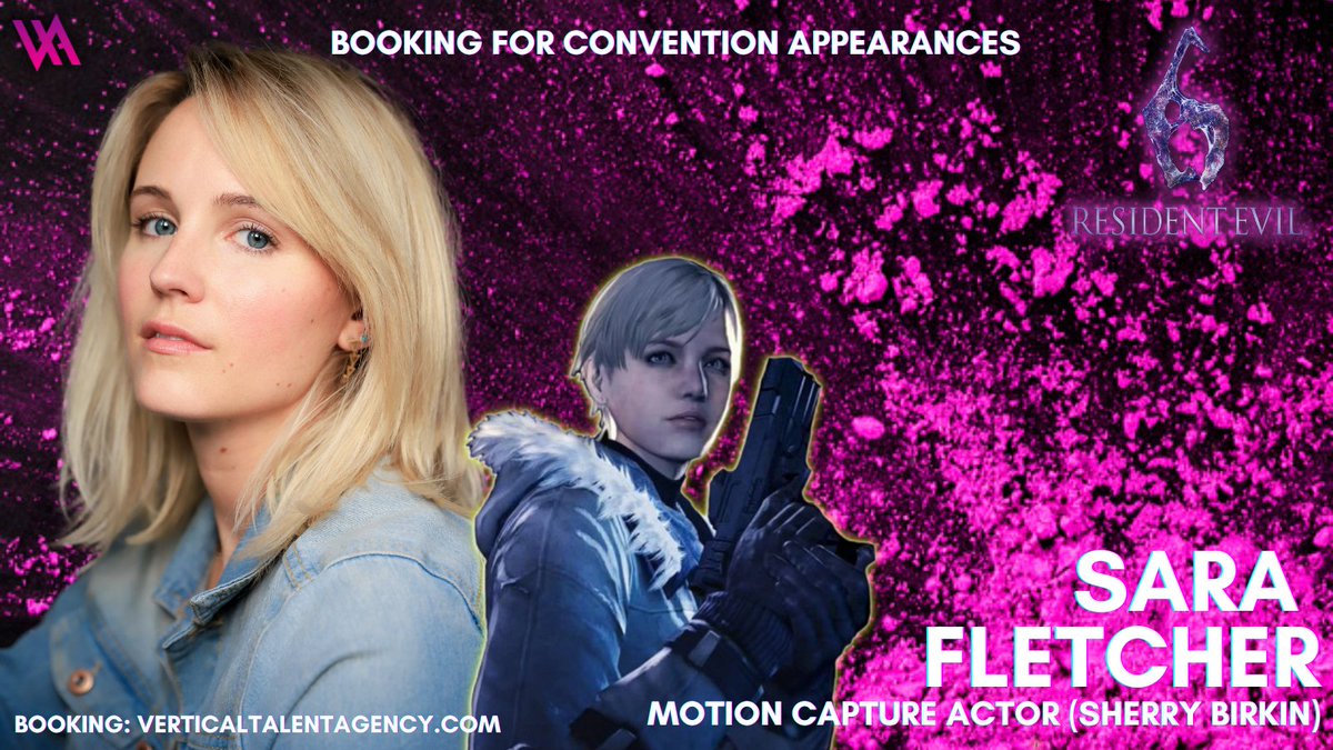 VerticalTAgency's tweet photo. Resident Evil fans rejoice, we kick now booking the face of Resident Evil 6 Sherry Birkin, the talented @SaraFletcher. Booking: Brian@verticaltalentagency.com #ResidentEvil #ResidentEvilVillage #ResidentEvilBiohazard #RE6 #verticaltalentagency #ResidentEvilShowcase https://t.co/YxY54iGZkp