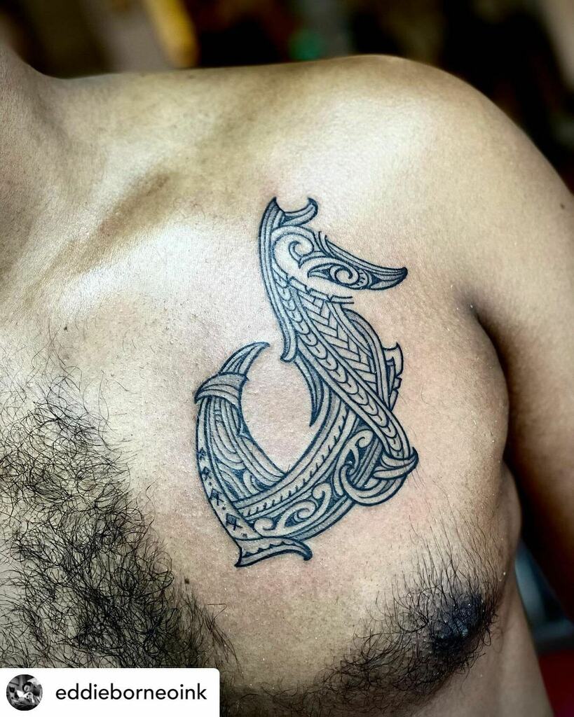 Tattoo uploaded by Dave Barton  Polynesian Fish hook  Tattoodo
