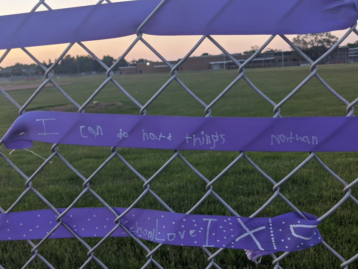 _TeachTheHeart's tweet photo. Keegan and I read the ribbons from the perseverance project at North Chicago High School. Our students have been changed by the pandemic, but the things the learned...WOW! I'm so proud to be a part!  #d187together https://t.co/OiZXkGa3pI