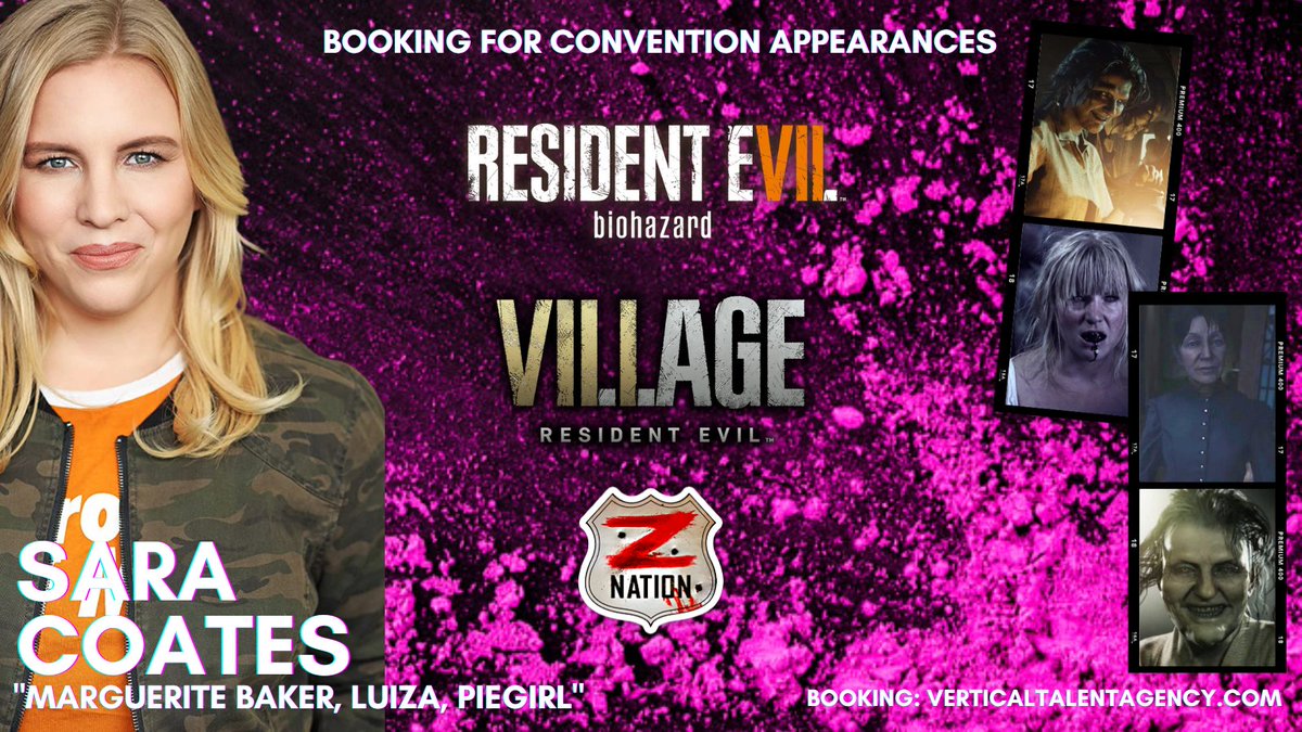 VerticalTAgency's tweet photo. Resident Evil fans, Marguerite Baker is now booking for convention appearances, please welcome the talented 
@slcoates. Booking Brian@verticaltalentagency.com #ResidentEvil #ResidentEvilVillage #ResidentEvilBiohazard #verticaltalentagency #ResidentEvilShowcase #MargueriteBaker https://t.co/JU9cy4kdId