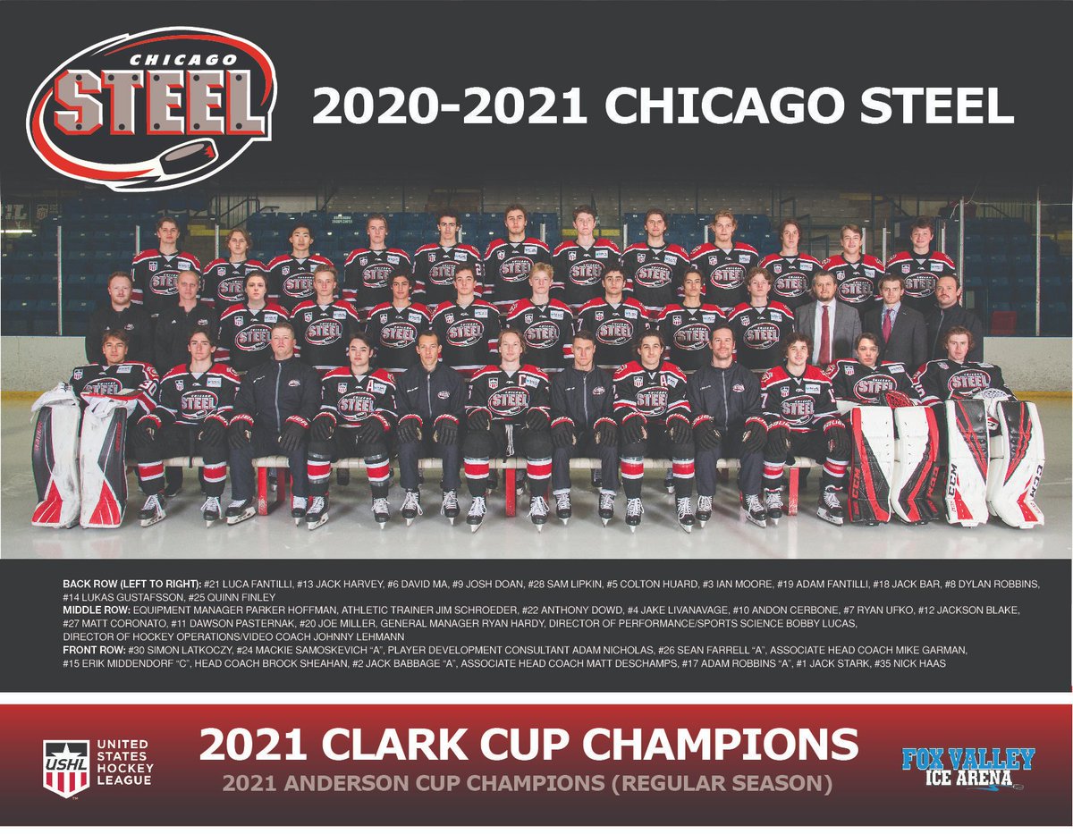 ChicagoSteel's tweet photo. STEEL WIN 2021 CLARK CUP CHAMPIONSHIP

Chicago captures second USHL title in franchise history with victory Saturday

READ: https://t.co/UybJYi00XT https://t.co/ZL4GnhtieE