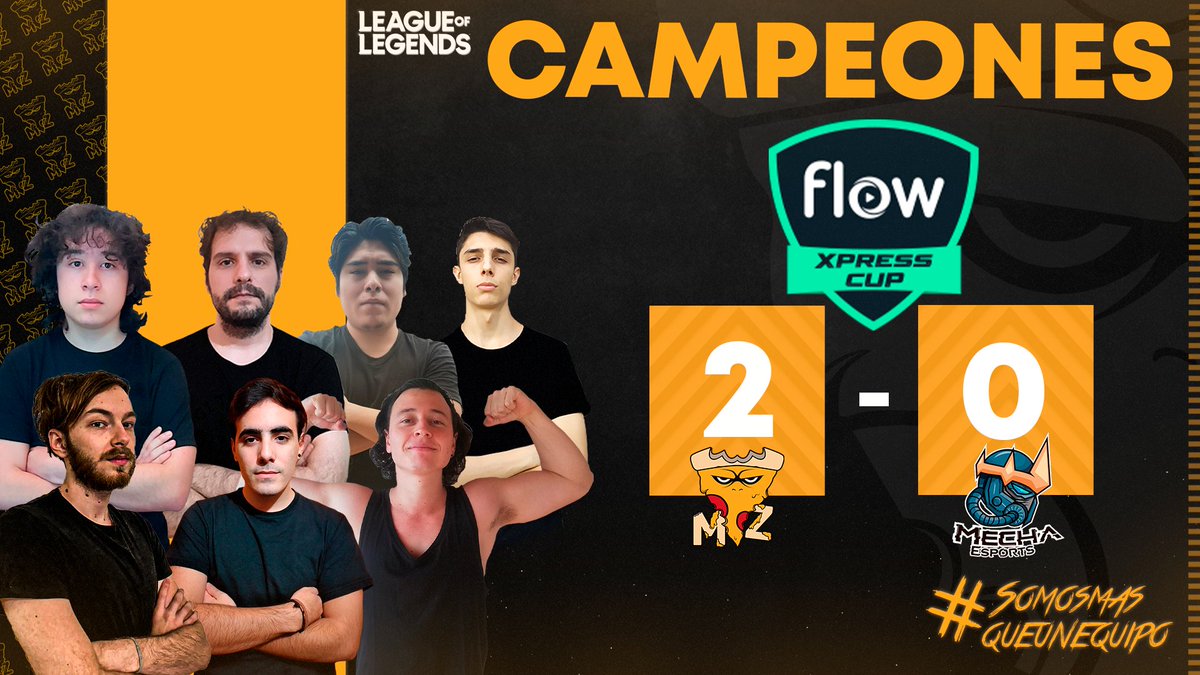 MZteamesports's tweet photo. 🏆Ganamos la Final de la #XpressCUP de FLOW 🏆
🥳Gracias a los que bancaron en la transmisión🥳
#SomosCampeones #SomosMasQueUnEquipo 🍕 https://t.co/PzzoFf4pxO