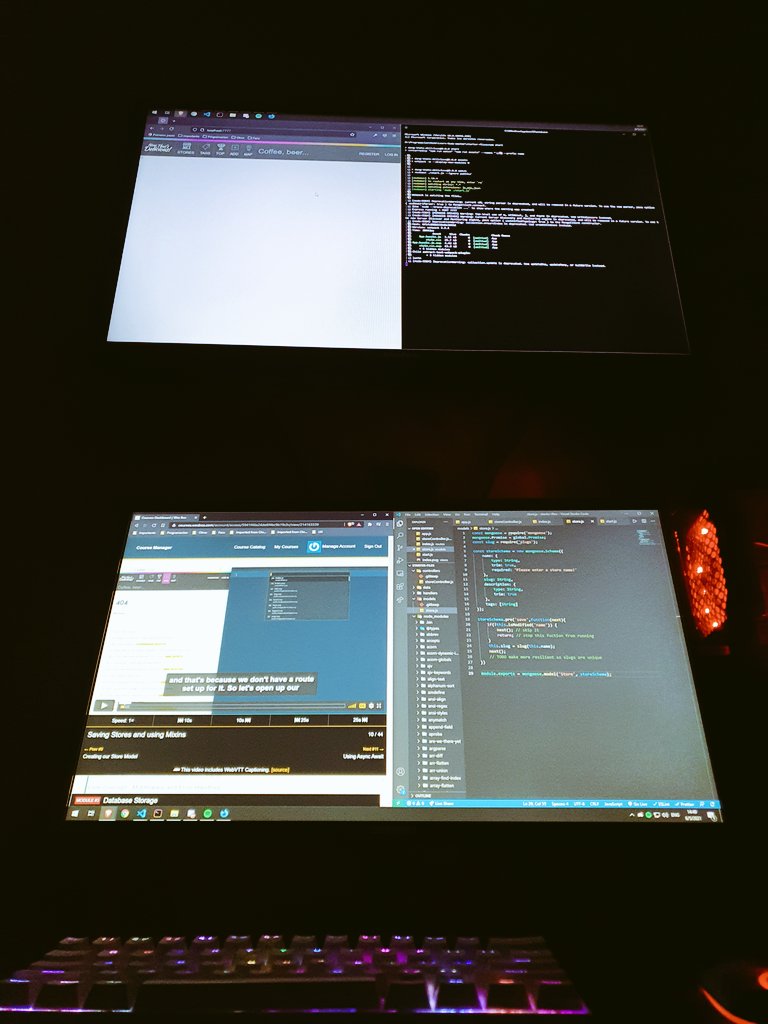 gzrdev's tweet photo. Some Node.js from the other day! @wesbos course!  #Nodejs #code https://t.co/q0zcI1xyiK