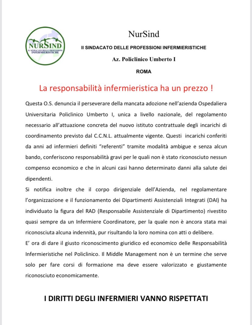 PiccariRaffaele's tweet photo. #nursindpoliclinico #nursindroma #nursindsancamillo #nursind #daje #costruismoituoidiritti  #infermieri  #sindacatiocra #assunzionisubito #noprecariato #facciamofuturo #fuoridalcoro  #daje #noiconvoi #FinoAllaFine #nurse https://t.co/3VruOTReIG