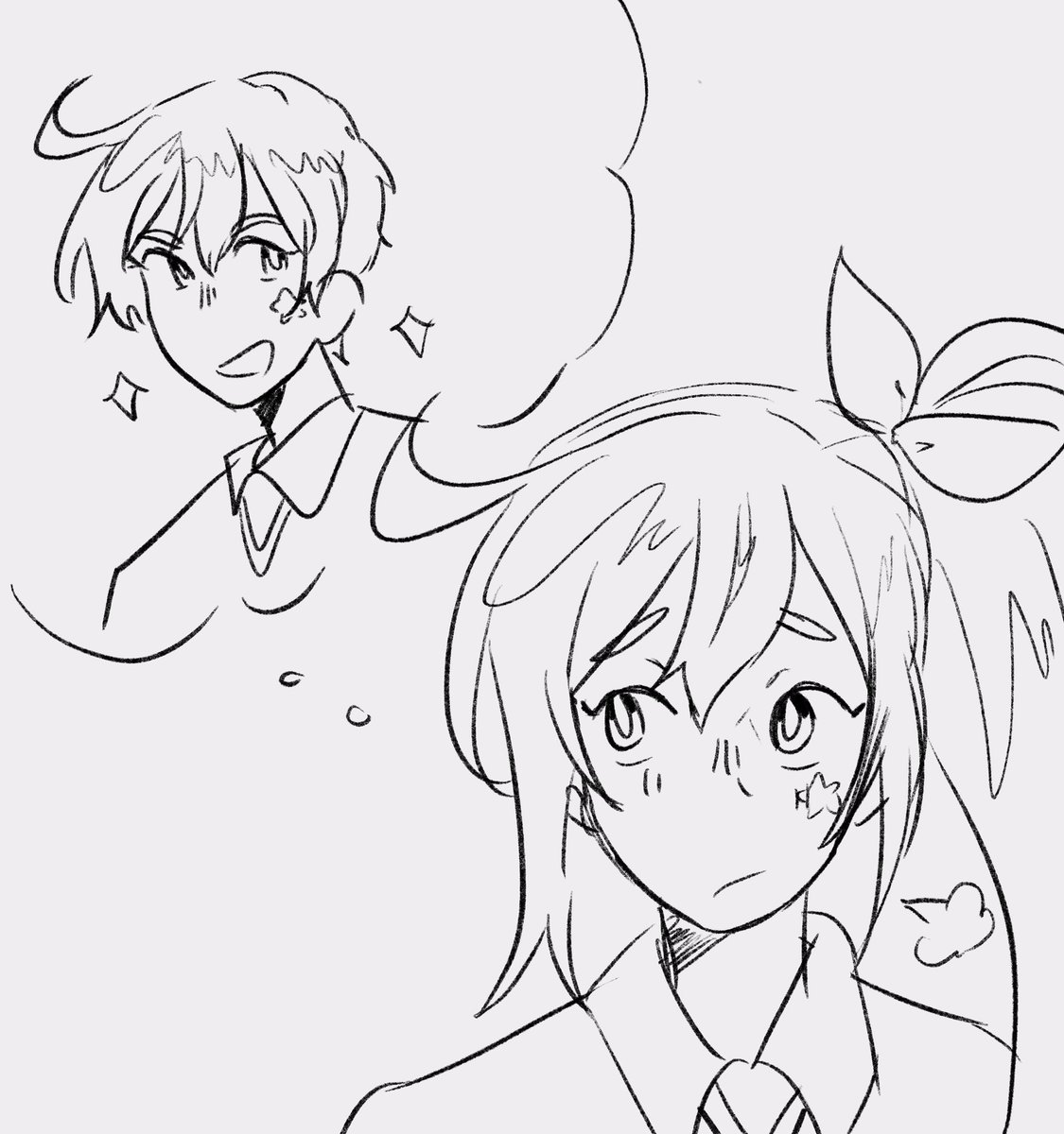 uni (vocaloid) doodles. she's a timid girl who wishes she was more cool and princely 