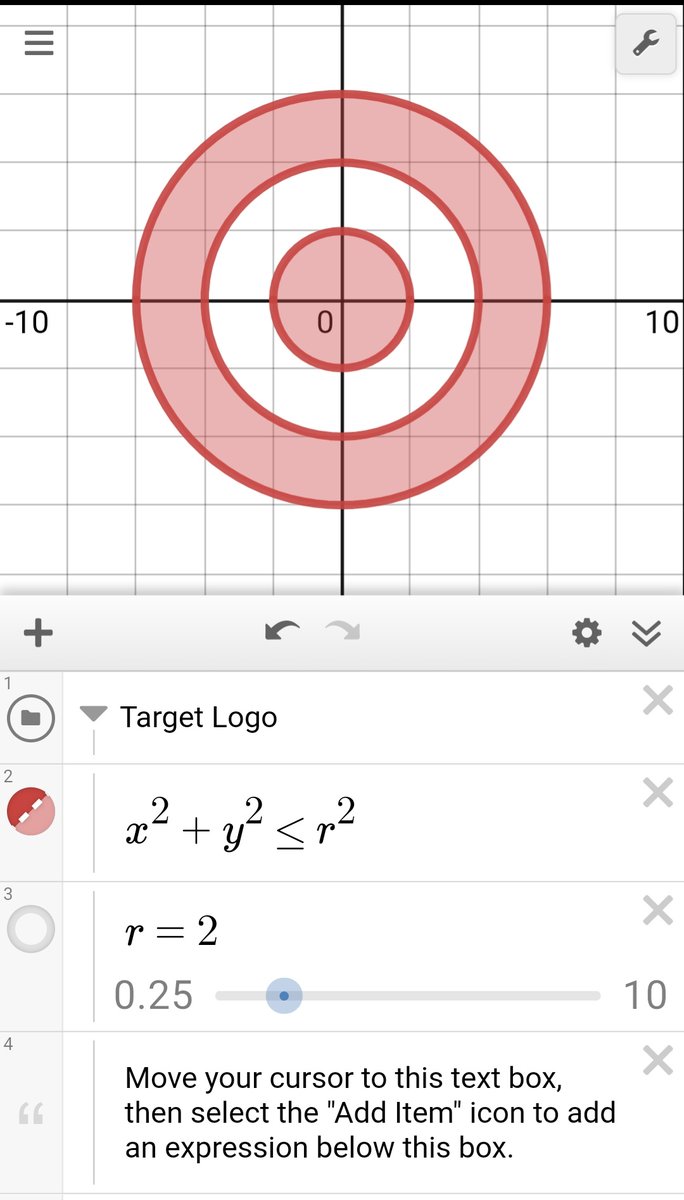 ScottKeltner's tweet photo. I gave #Graduation gifts to @EudoraSchools #grads today with a @Target gift card using a @Desmos graphing equations of circles lesson hand-drawn on their logo. #mtbos #MathEd https://t.co/b0PtLGYodh