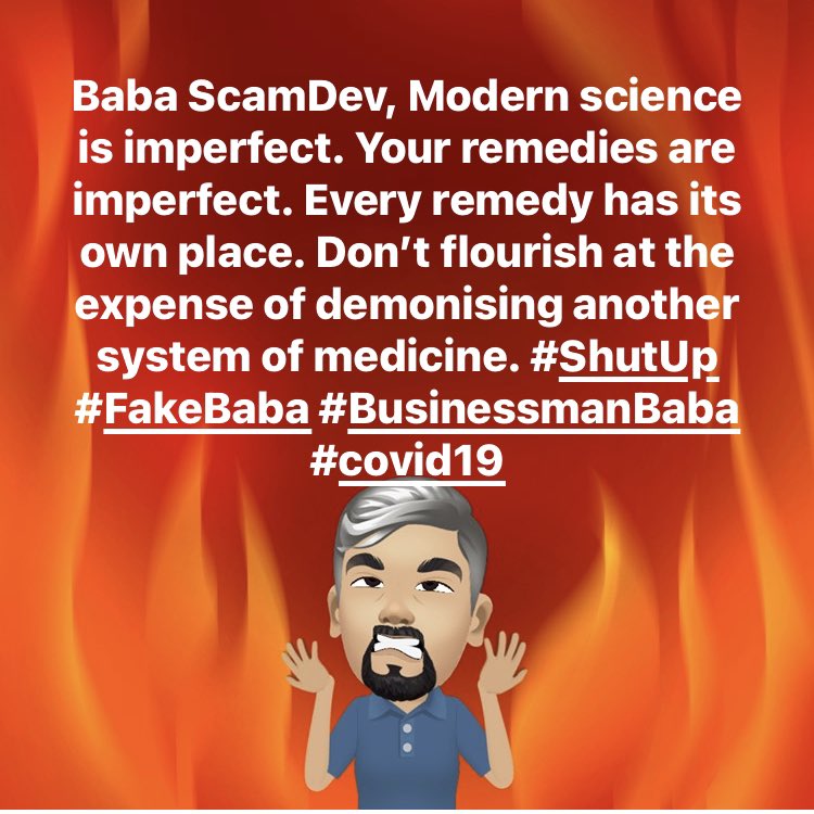 minddocravi's tweet photo. Shut the F*$% up!! #BabaRamdev #charlatan https://t.co/Ks3G0glX8h