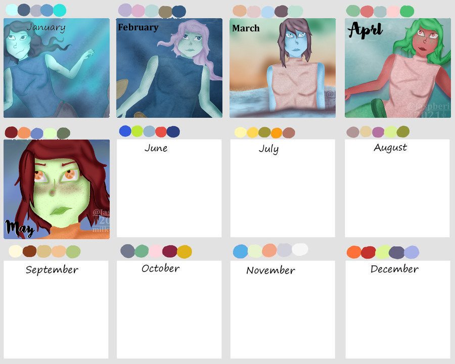 milkbeanie's tweet photo. heres hopingI manage to do every month !
#colourpalettechallenge #limitedcolours https://t.co/sg86NR3l0K