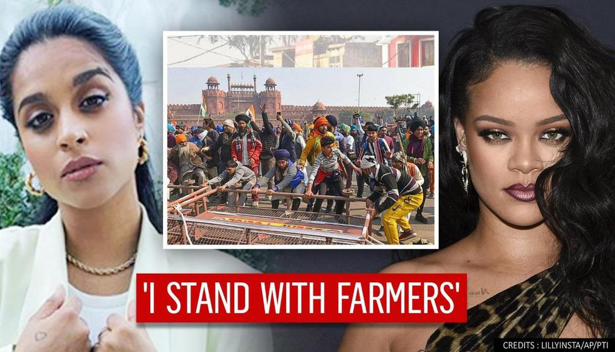 Manniepreet's tweet photo. In early February a "social media war" erupted after a tweet by Rihanna saying "why aren't we talking about this?!" with the hashtag #FarmersProtest. 
#FarmersFightFascistModi
 The World is Watching https://t.co/X3LgbM5pNn
